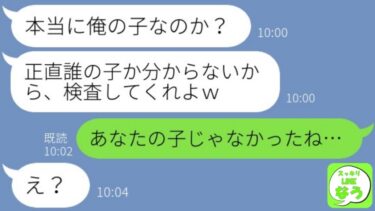 【LINE】出産直前の妊婦の嫁に夫から「本当に俺の子か？」とDNA鑑定要求→妊娠してた浮気相手のある事実が発覚した時の略奪旦那の反応が…w【総集編】【スッキリLINEなう】