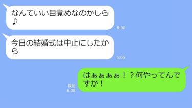 【LINE】結婚式当日、結婚前から嫁いびりする義母「式は中止にしたから」→実家へ帰った翌日、真実を知った義母が私の実家の前で大泣きｗ【スカッと】【LINEサロン】