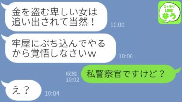 【LINE】私が金を盗んだと勘違いして義実家から追い出した義母「卑しい寄生虫の貧乏人はさっさと出ていけ！」→その後、アホ女が全てを失うことになった理由がwww【スッキリLINEなう】