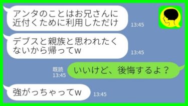 【LINE】私の幼馴染が兄と結婚することに→結婚式の招待状が届かないので連絡したら「デブスと親族だと思われたくないから来ないでw」→お望み通りにすると…【ミドリのネタ帳】