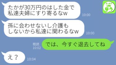 【LINE】20年間女手一つで育てた息子の嫁が姑の私を嫌い親戚付き合いを拒否「母子家庭の底辺貧乏人とは絶縁でお願いしますw」→呆れた私が恩知らずな息子夫婦への援助をやめた結果www【スッキリLINEなう】
