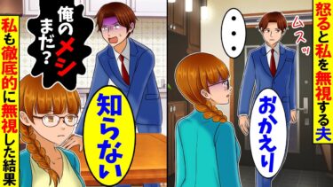 【スカッと】怒ると私を無視する夫「…」→私も徹底的に無視した結果ｗ【漫画】【漫画動画】【アニメ】【スカッとする話】【2ch】【モニロボ】