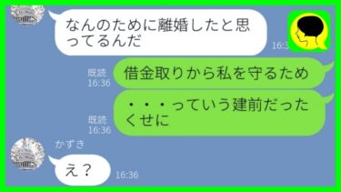【LINE】借金を背負った夫「お前の為の離婚だから慰謝料ナシにしてくれ！」→その後、元旦那が浮気相手と暮らしているのを目撃したので…w【スカッとする話】【総集編】【ミドリのネタ帳】