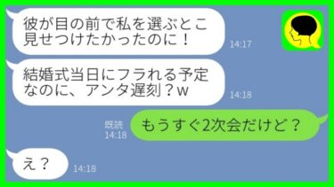 【LINE】自分が婚約者だと勘違いして結婚式当日に式場で待ち伏せする幼馴染「アンタ遅刻？w」→勘違い女にある事実を伝えた時の反応がwww【総集編】【ミドリのネタ帳】