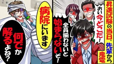 昇進を賭けた試験の当日、先輩から鬼電「今どこだ！来ないとかありえない！」→「今、病院にいます…何故だかわかりますよね？」結果…【スカッと】【アニメ】【漫画】【2ch】【総集編】【今日のLINE】