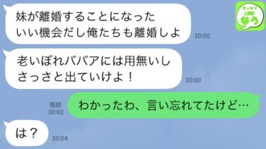 【LINE】25年連れ添った夫の妹が離婚することになると夫が「お前用無しだし、いい機会だから俺たちも離婚するかw」と離婚届を突き出してきた→速攻で引っ越しある事実を伝えた結果【スカッと修羅場】【スッキリLINEなう】