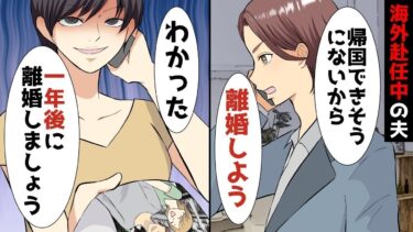 【LINE】海外単身赴任の夫が妹と浮気し妊娠⇒DQN夫「会社都合で日本に帰れないから離婚しよう！」⇒私「わかった1年後離婚しましょう！」全てを知っていた私が1年間準備した結果w【スカッと】【スカッと生活】