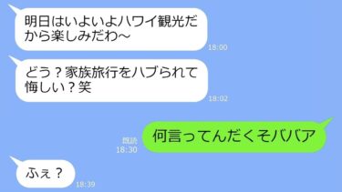 【LINE】親族一同の海外旅行で嘘の集合時間を教えて嫁を置き去りにした姑「家族だけで楽しんでくるわｗ」→騙したと思ったDQNが逆にハメられていた件ｗ【総集編】【LINEサロン】