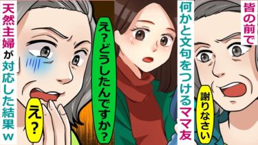 何かにつけ文句を言ってくるママ友「みんなの前で謝りなさいよ！」と言われた天然主婦の対応が･･【スカッと総集編】【知人のLINE物語】