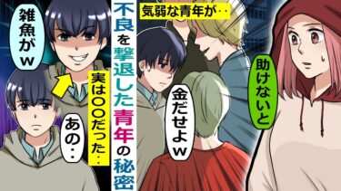 不良に襲われた青年を助けると不敵な笑みを浮かべた「大丈夫です。あいつらもう来ません」→実は･･【スカッと総集編】【知人のLINE物語】