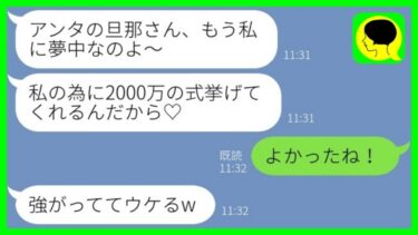 【LINE】私の夫が無職なのを知らずに奪ったママ友から結婚報告「彼が2000万の式挙げてくれるの♡」→大喜びで元夫と再婚した略奪女の末路がwww【総集編】【ミドリのネタ帳】