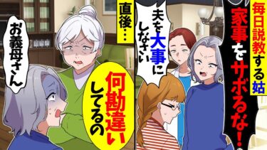 【スカッと】同居してから毎日説教する姑「あなたは嫁でしょ！遊ぶ暇あったらもっと家をきれいにして」→直後、大姑の登場で義母が真っ青にｗ【漫画】【アニメ】【スカッとする話】【2ch】【モニロボ】