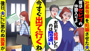 【スカッと】社長令嬢を妊娠させた夫「社長令嬢と結婚するからお前とは離婚！」私「わかった」→お望み通り離婚した結果【漫画】【アニメ】【スカッとする話】【2ch】【モニロボ】
