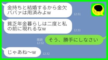 【LINE】10年間親代わりで大事に育てた孫娘が結婚報告と同時に絶縁宣言「金持ちと結婚するから金欠ババァは用済みw」→その後、勝ち誇る孫娘が大慌てで連絡し【総集編】【ミドリのネタ帳】