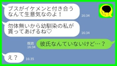 【LINE】エリートのイケメン金持ちの彼氏ができたと勘違いして横取りした幼馴染「ブスがイケメンと付き合うなんて生意気なのよw」私「彼氏なんていないけど…？」→勘違い女が地獄の公開処刑された結果www【ミドリのネタ帳】